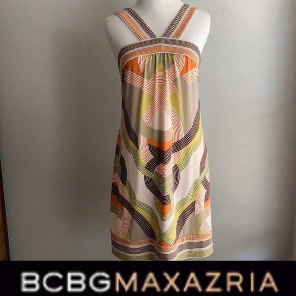 BCBGMaxAzria Dresses & Skirts - BCBG MAXAZRIA Knitted Retro Graphic Sundress Sz 6